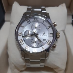 Bulova Silver and Gold Men's Watch